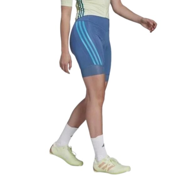 Adidas Women's The Short Padded Cycling Shorts Ciclismo Altered Blue Bike - Picture 2 of 8